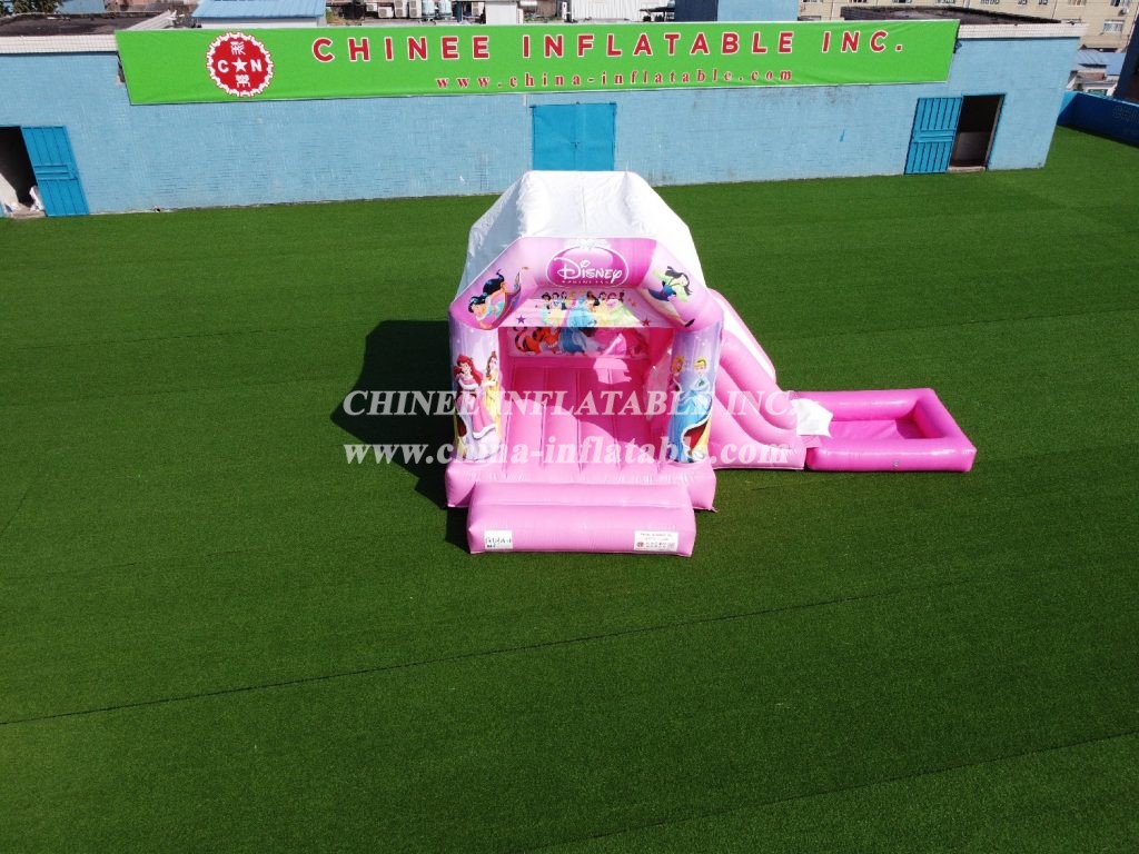 T2-1509 Outdoor Indoor Kids Jumper Princess Pink Bouncer Castle Combo