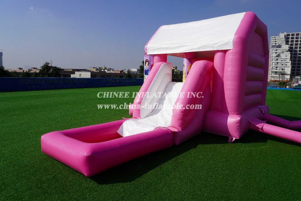 T2-1509 Outdoor Indoor Kids Jumper Princess Pink Bouncer Castle Combo