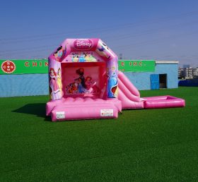 T2-1509 Outdoor Indoor Kids Jumper Princess Pink Bouncer Castle Combo