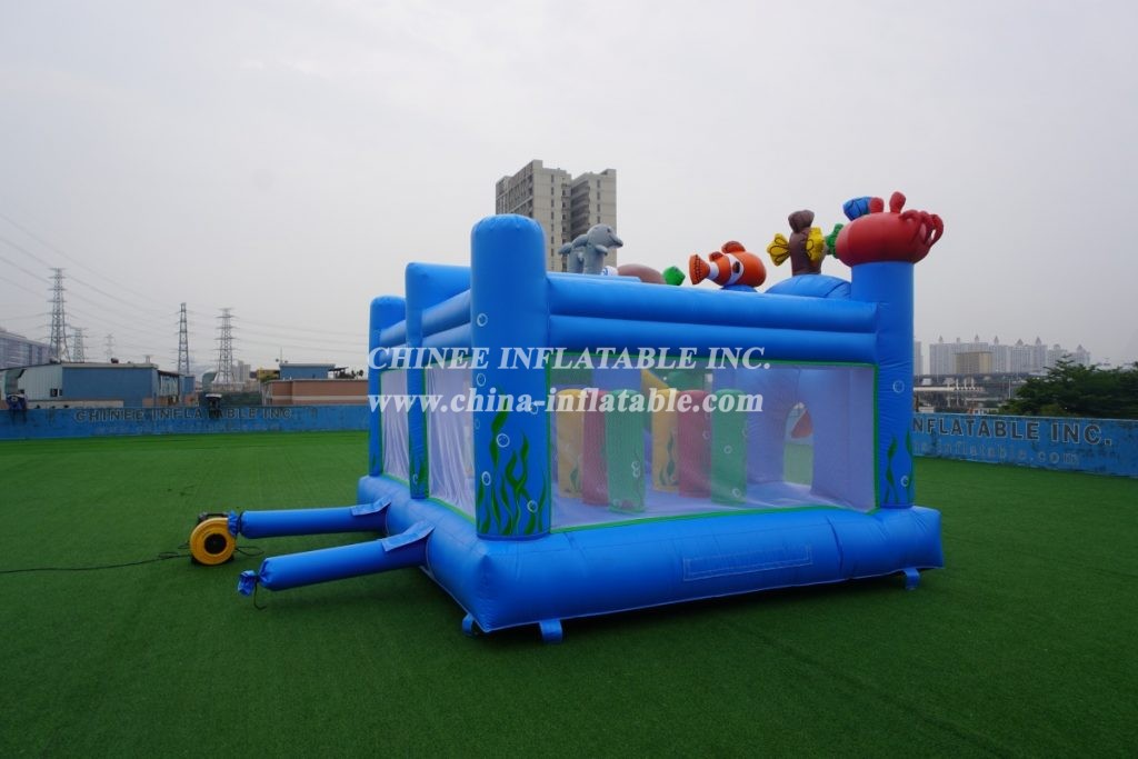 T2-3432 Sea World Inflatable Combo Bouncy Castle