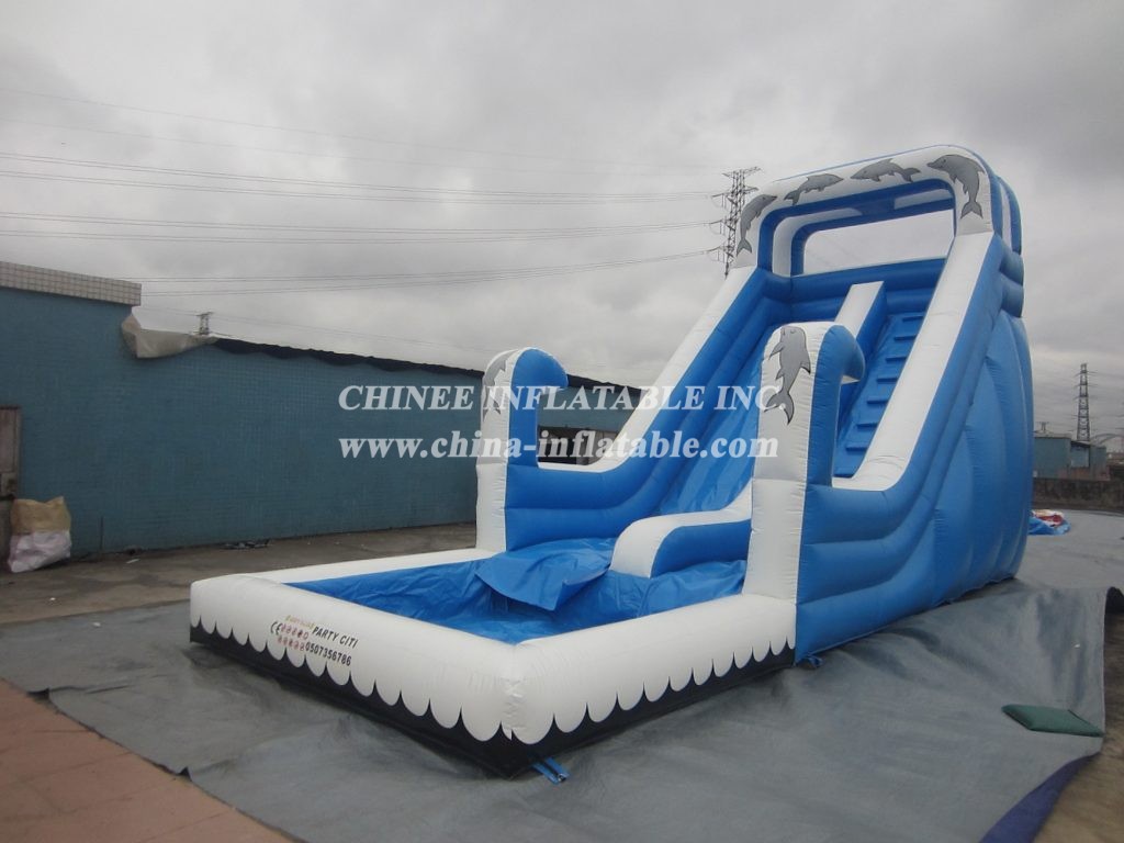 T8-1333 Dolphin Inflatable Water Slide