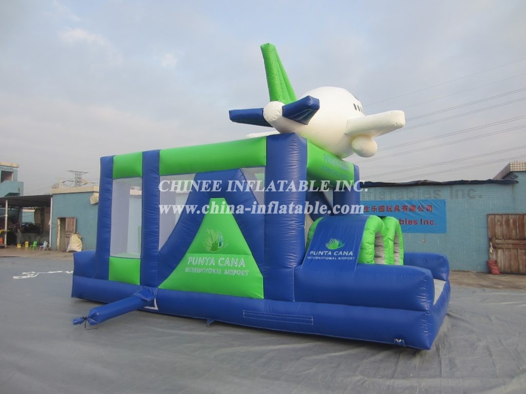 T7-3003 Airplane Inflatable Obstacle Course