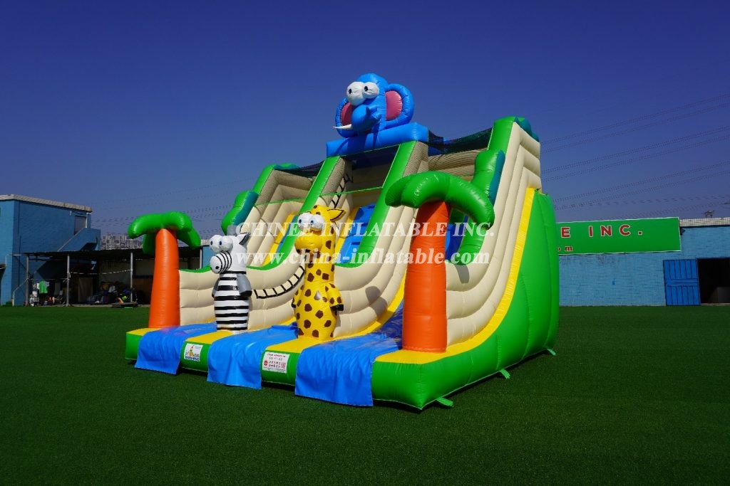 T8-2103 Jungle Theme Inflatable Elephant Slide Animal Inflatable Slides