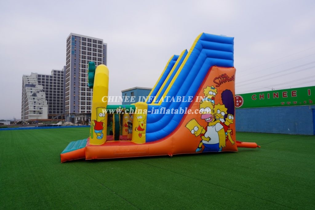 T8-2106B The Simpsons Inflatable Dry Slides