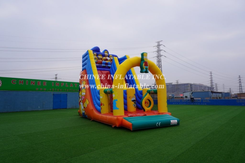 T8-2106B The Simpsons Inflatable Dry Slides