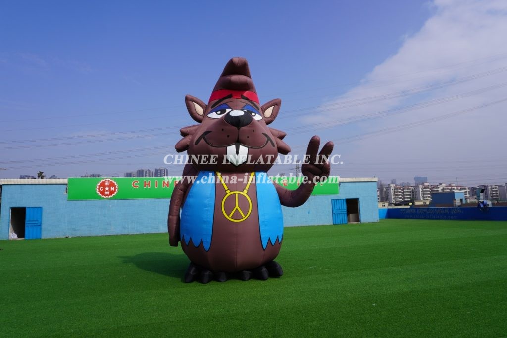 CA-03 Giant Outdoor Inflatable Beaver Inflatable Character Inflatable Advertising 5M Height