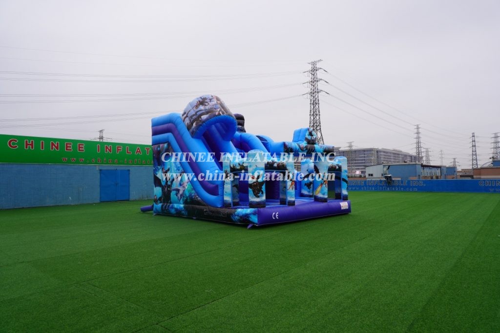 T8-3804 Train Your Dragon Inflatable Slide