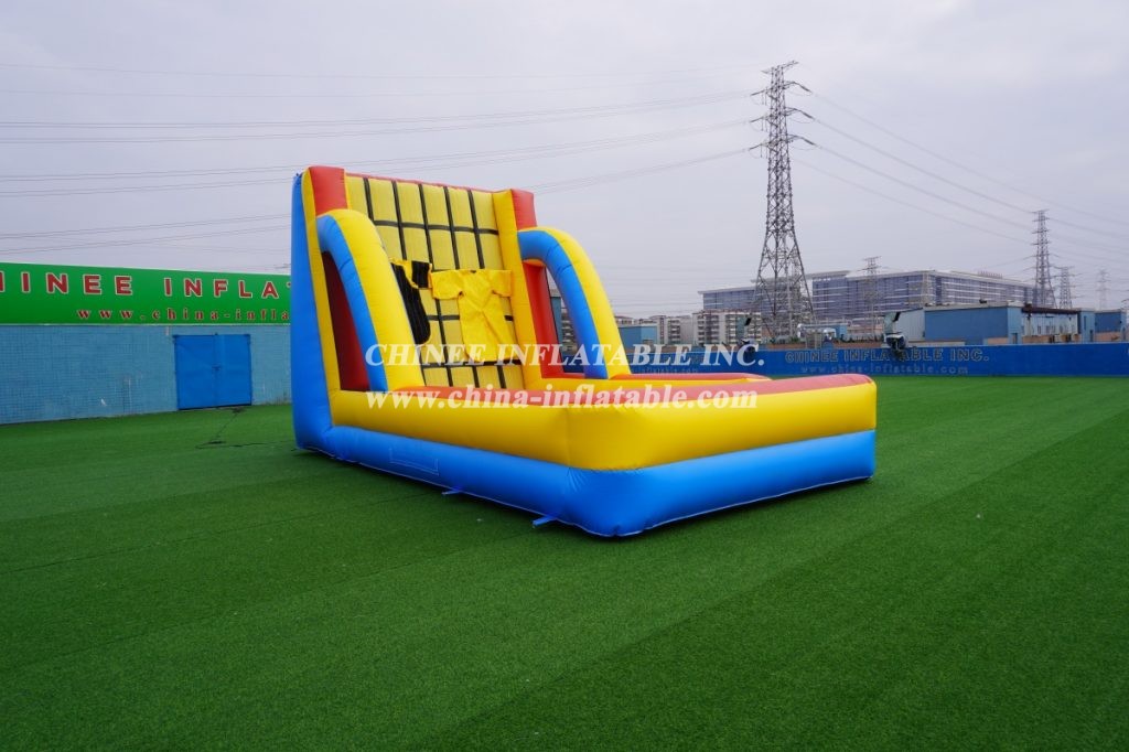 T11-1313 Commercial Outdoor Inflatable Game Inflatable Climbing Wall Sticky Wall With 2 Stick Suits