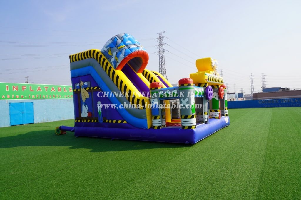 T8-3804B Doctor Of Science Bouncy Castle Inflatable Slide Combo For Kids Fun