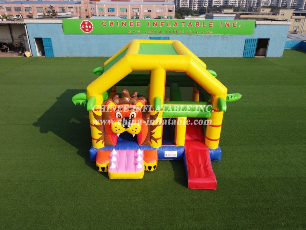 T2-3480B Bouncy House Jumping Inflatable Lion Theme Kids Combo