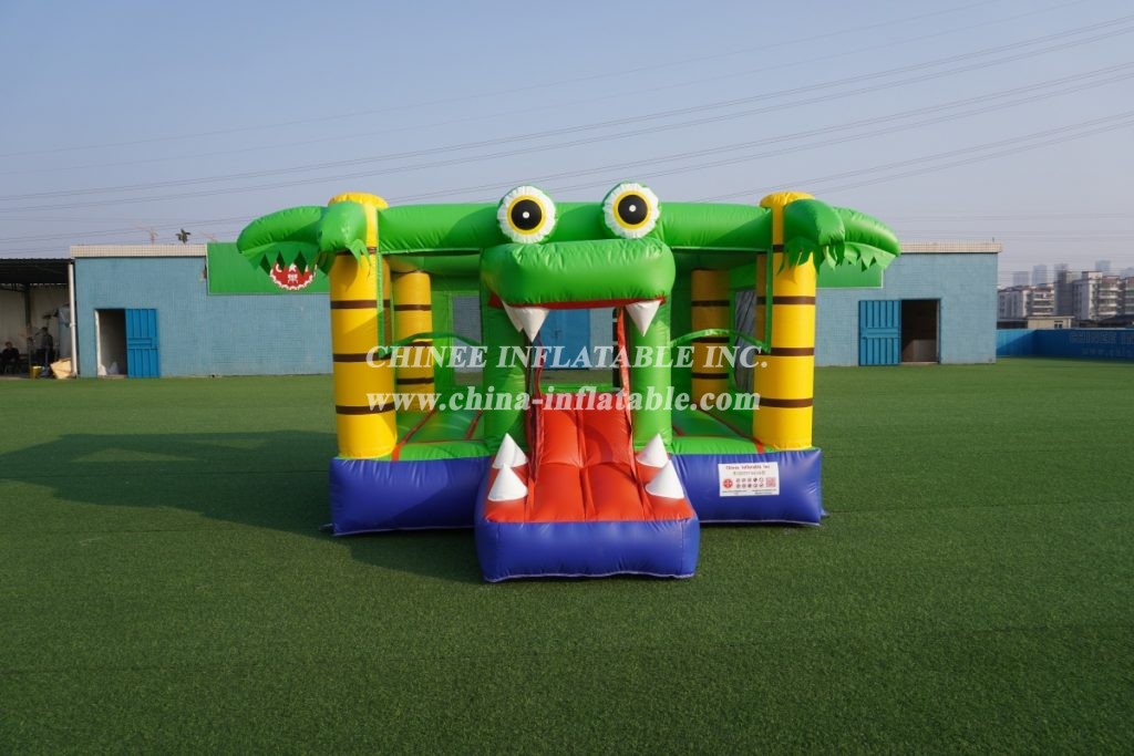 T2-3503 Kids Inflatable Bouncer Combo Crocodile Alligator Theme Combo