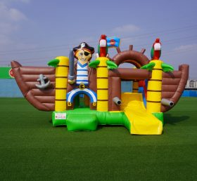 T2-3504 New Design Commercial Inflatable Bouncer Combo Pirate Theme