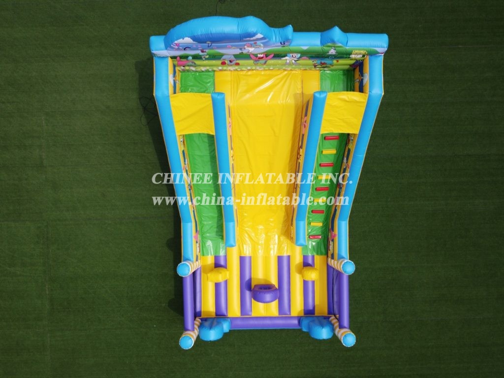 T8-3806 Outdoor Bouncy Castle With Slide Spongebob Funcity