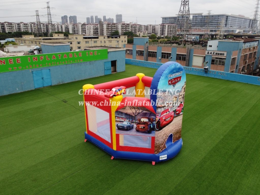 T2-3016 Cars Theme Inflatable Bounce House Jumping Combos For Kids