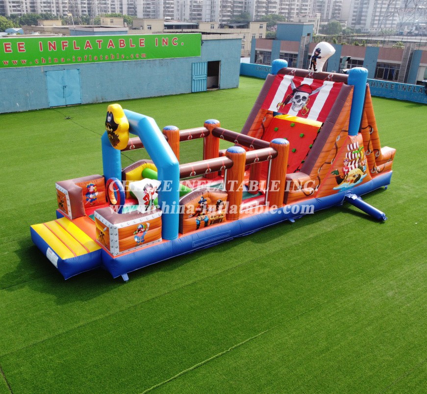 T7-568 Pirate Theme Inflatable Obstacle Course Party For Team Events