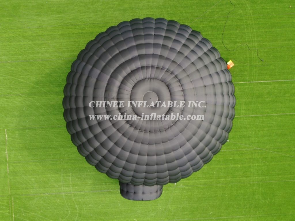 Tent1-415B Giant Outdoor Black Inflatable Dome Tent Portable Tent With Entrance