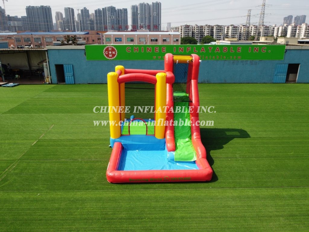 T8-3808 Inflatable Water Slide With Pool Kids Bounce Castle Small Combo Slide