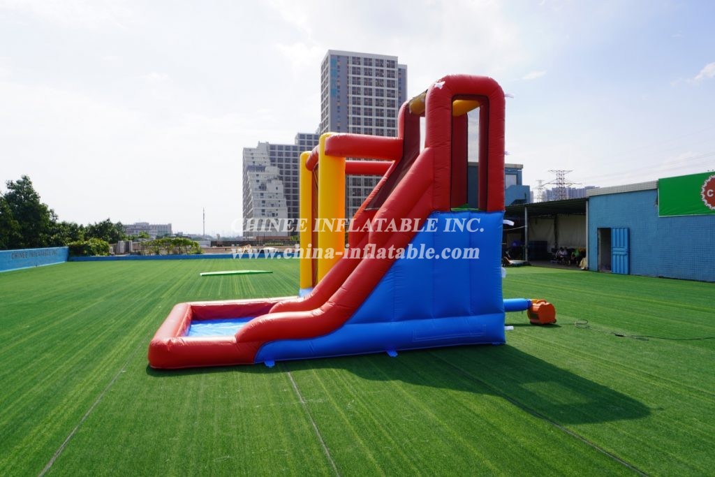 T8-3808 Inflatable Water Slide With Pool Kids Bounce Castle Small Combo Slide