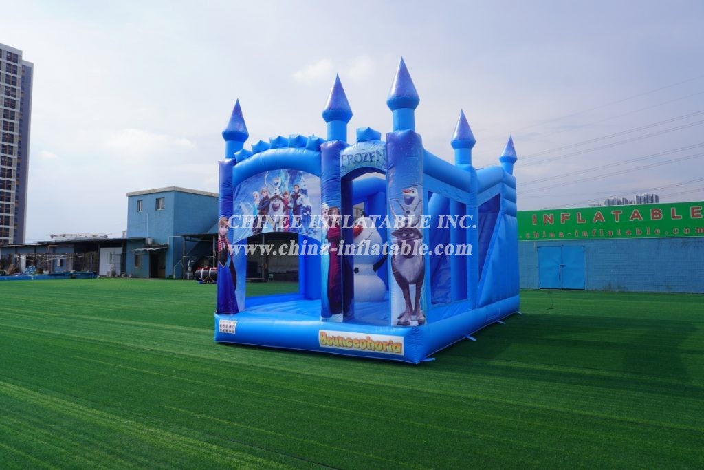 T5-1002A Disney Frozen Bouncy Castle Combo With Slide Jumping Castle