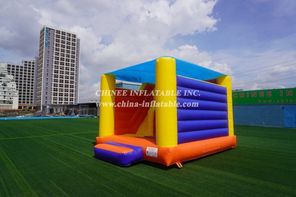 T2-3507 Colorful Inflatable Bouncy House With Slides Bouncy Castles With Roof