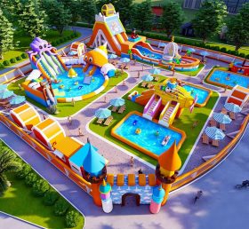 IS11-4000 Biggest Inflatable Zone Amusement Park Outdoor Playground