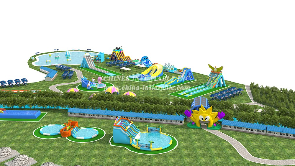 IS11-4017 Giant Inflatable Zone Amusement Park