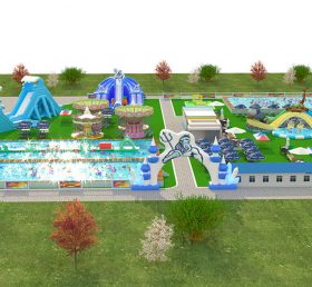 IS11-4016 Biggest Inflatable Zone Amusement Park Outdoor Playground