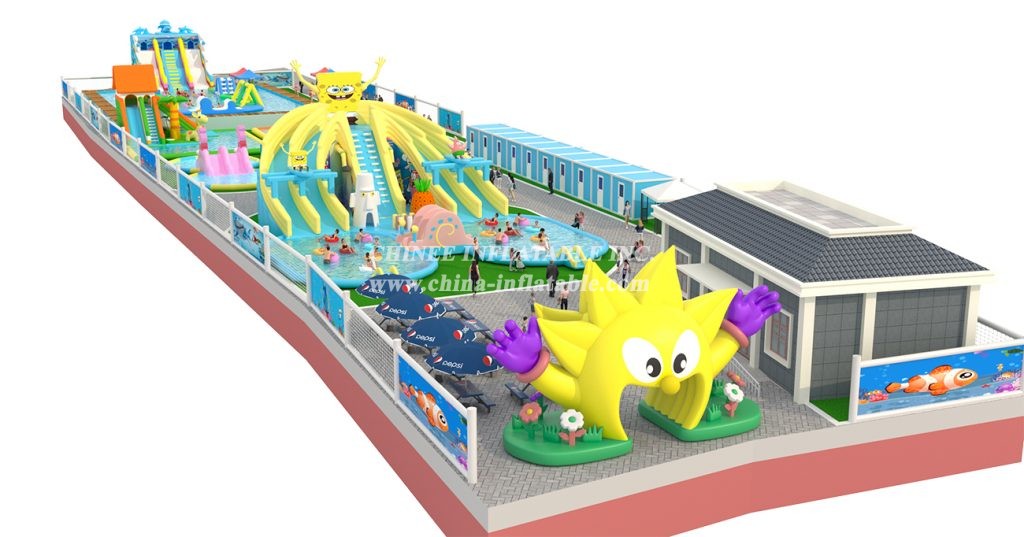 IS11-4015 Biggest Cartoon Inflatable Zone Amusement Park Outdoor Playground