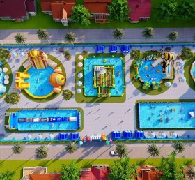 IS11-4005 Giant Inflatable Zone Water Theme Park