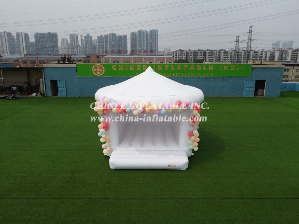 T2-3491B Outdoor White Inflatable Wedding Party Tent Bounce House