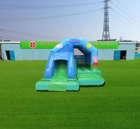 T2-4039 15X12Ft Green Peppa Pig Front Slide Combi