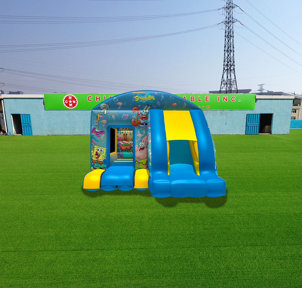 T2-4058 Spongebob Box Jump And Slide
