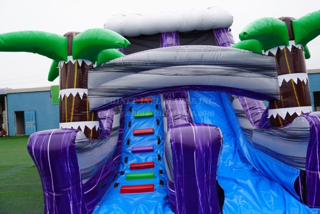 T8-4067 14Ft Purple Splash Waterslide