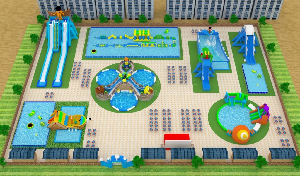 IS11-4020 Inflatable Zone Amusement Park Outdoor Playground