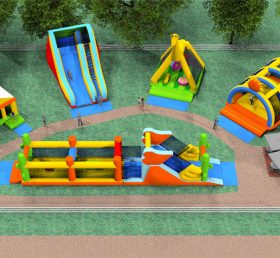 IS11-4022 Inflatable Zone Amusement Park Outdoor Playground