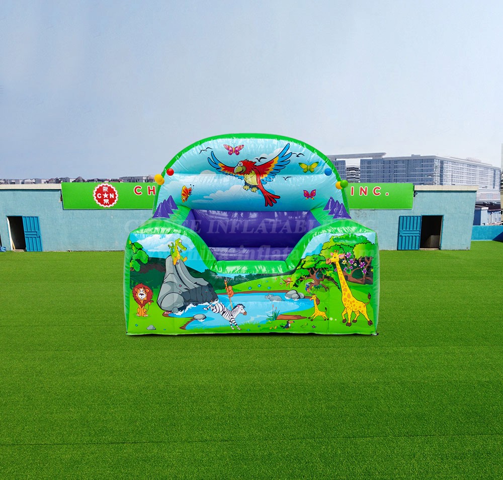 T2-4142 Jungle High Back Inflatable Ball Pool