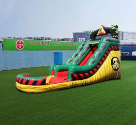 T8-4078 18Ft Toxic Yellow Waterslide