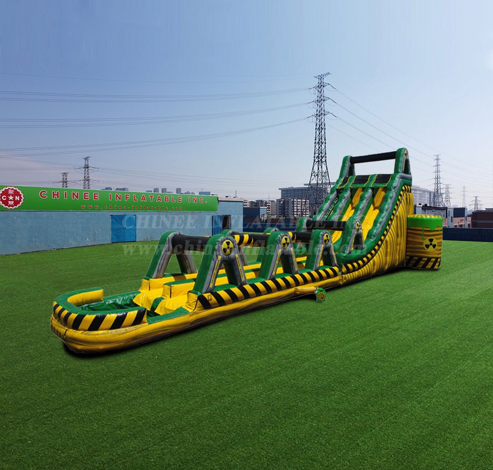 T8-4082 27Ft Dual Lane Hazard Water Slide