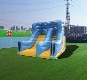 T8-688 Blue Elephant Inflatable Dry Slide For Children