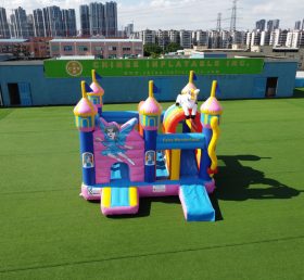 T2-4093 Fairy Wonderland Unicorn Bouncy Castle With Slide