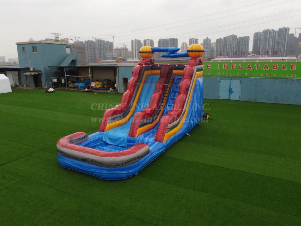 T8-4122 Space Planet Inflatable Water Slide