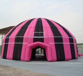 Tent1-370B Black And Pink Inflatable Dome