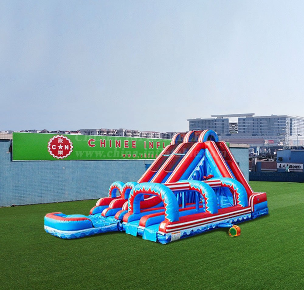 T8-4163 Flash Dual Lane Slide With Pop Out Fun Slip N Slide