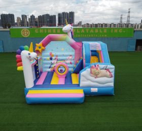 T2-6001 Unicorn Bouncy Castle With Slide