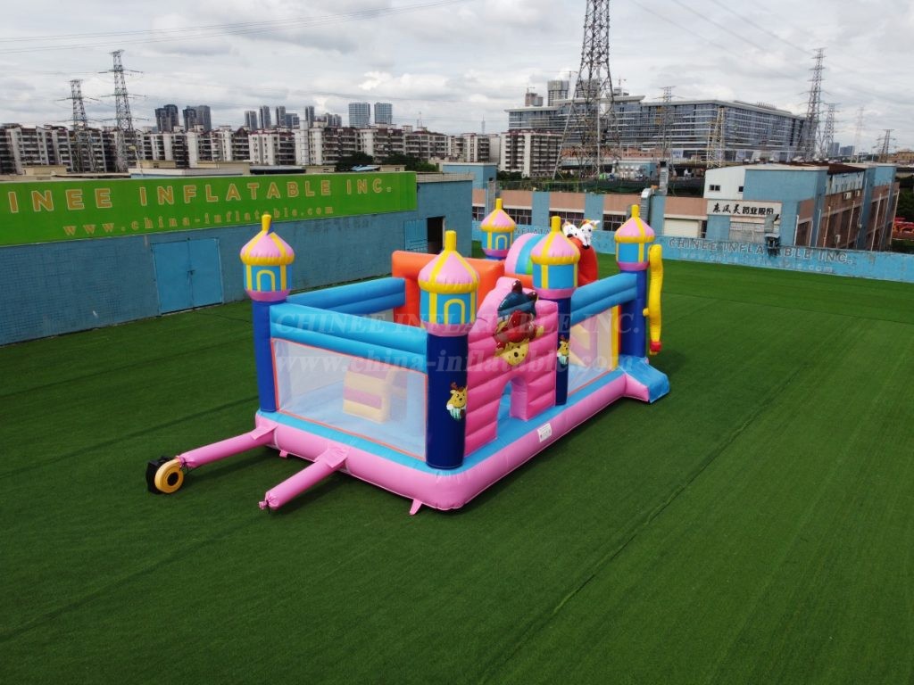T2-4093B Custom Bouncy Castle With Slide