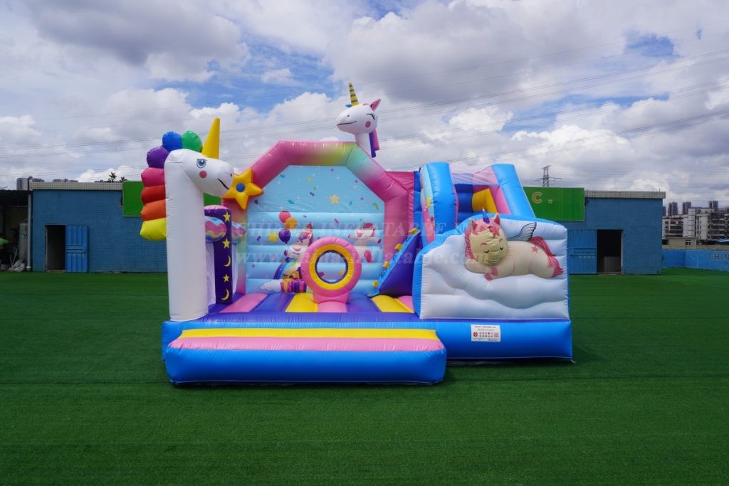 T2-6001 Unicorn Bouncy Castle With Slide