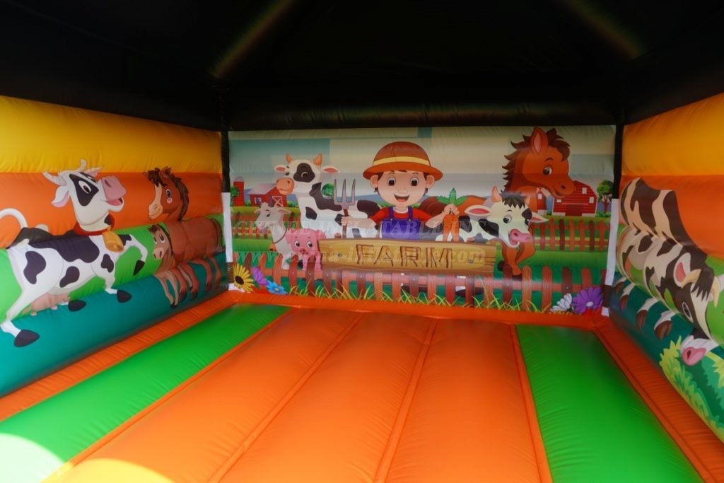 T2-4366 Pasture Cows Bounce House