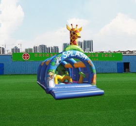 T2-4381 Jungle Giraffe Jumping Castle