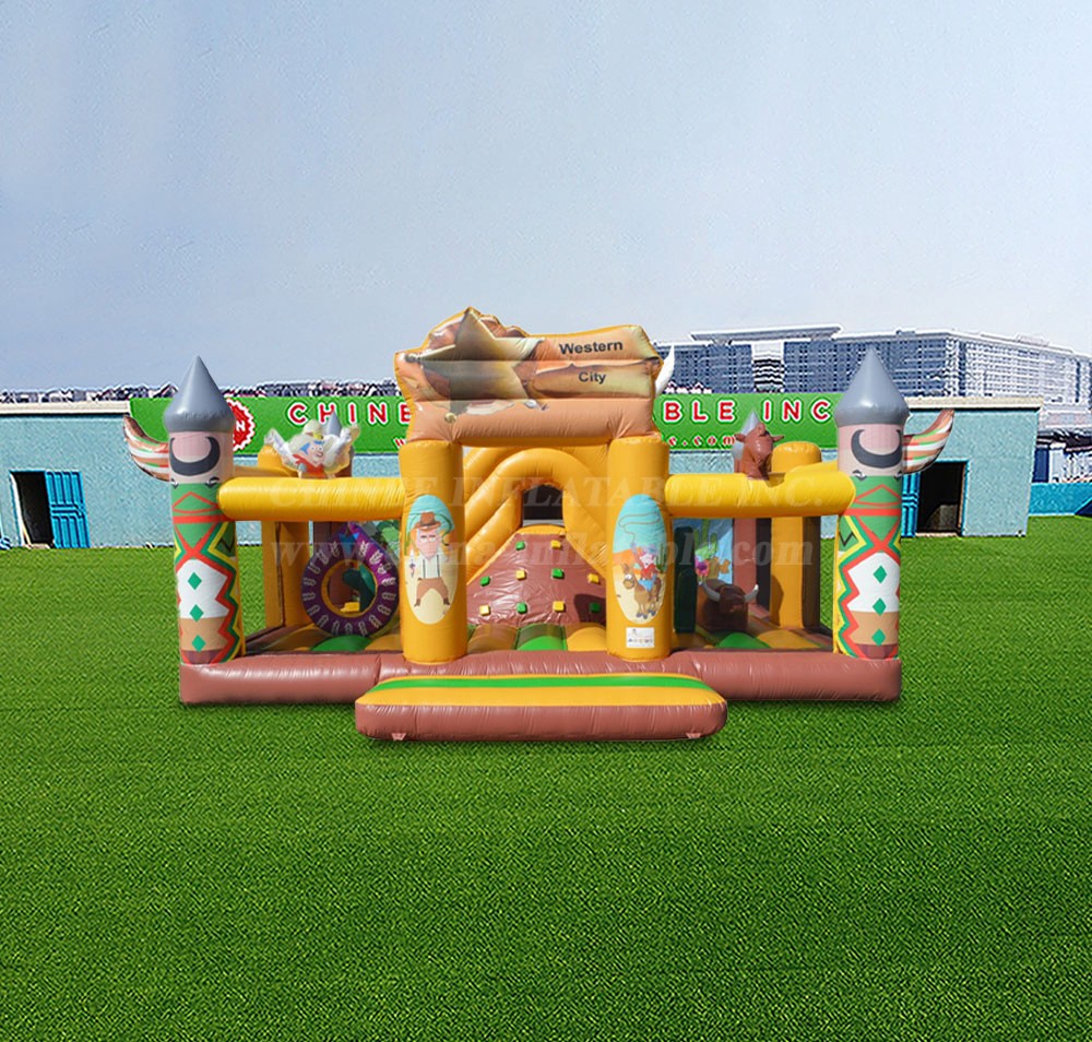 T2-4446 Western City Bouncy Castle