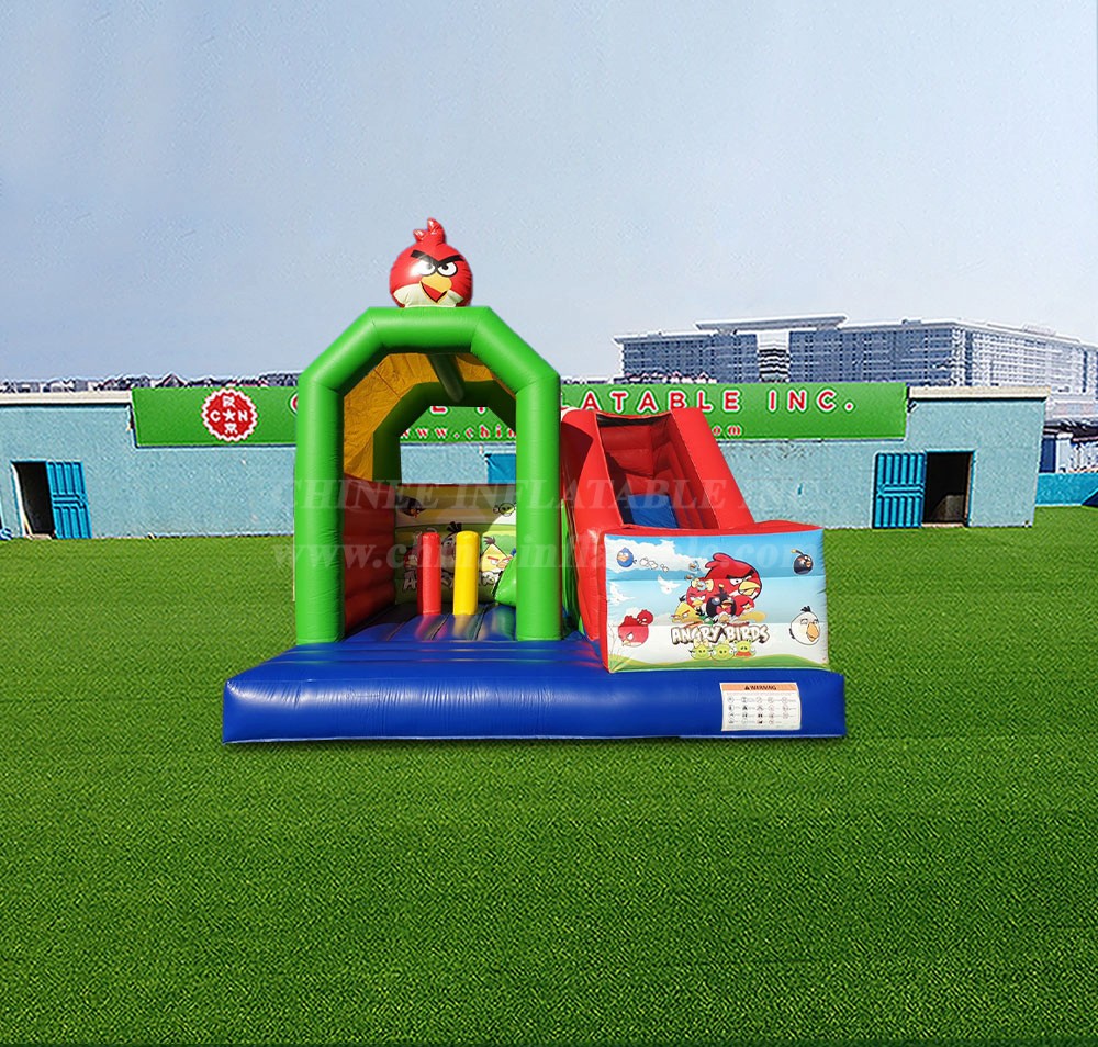 T2-4486 Angry Birds Bouncy Castle With Slide